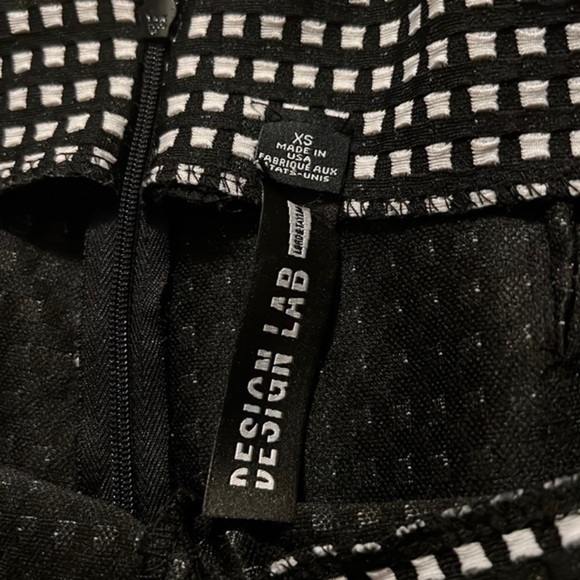 DESIGN LAB by LORD & TAYLOR Black & White Gingham Checkered Flare Cropped Pants - Picture 8 of 12